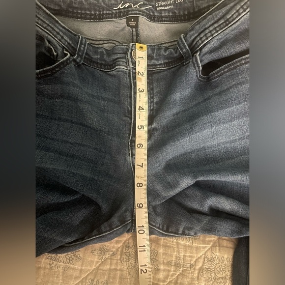 INC brand distressed straight leg regular crop fit jeans. EUC - Picture 8 of 12